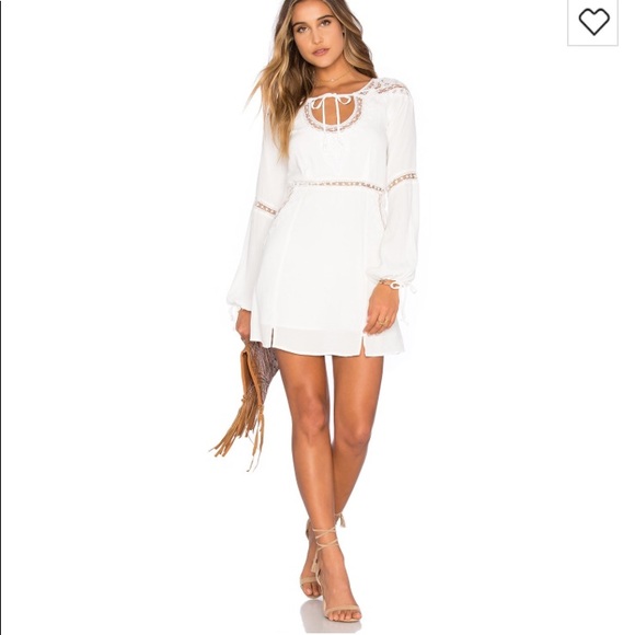 for love and lemons white long sleeve dress
